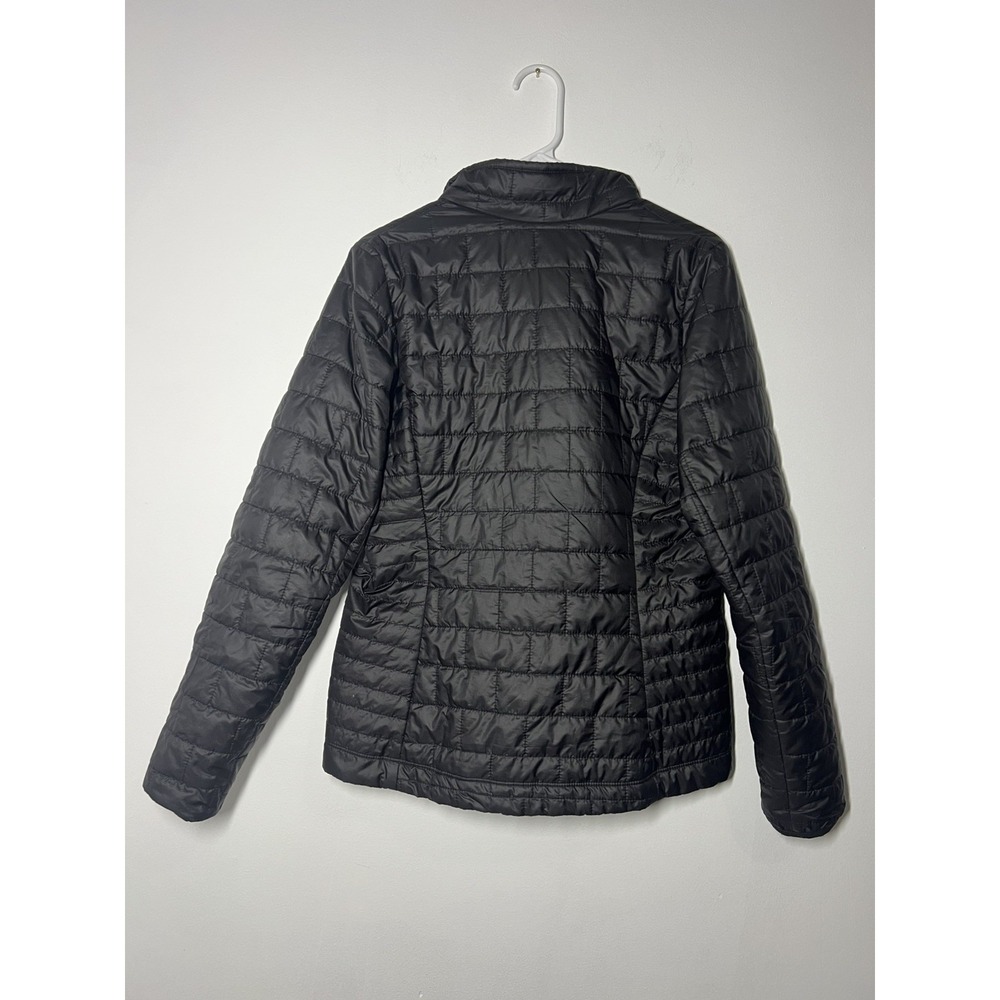 Patagonia Women's Black Nano Full Zip Puffer Jacket Coat - Size Medium, EUC - Picture 3 of 8